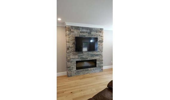 Fireplace drystacked in Charlottetown