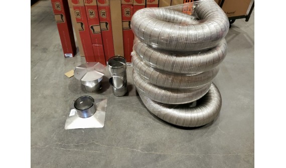 A flex kit we use to get around bends and offsets in Chimneys. Available in size from  4